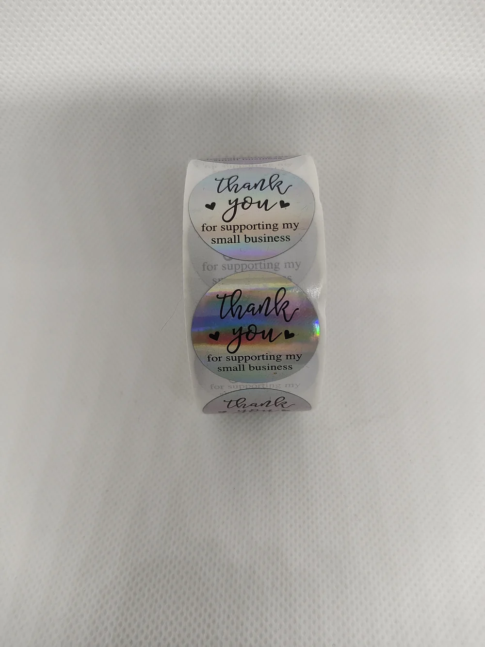 Source Unknown Holographic Thank You Stickers - Silver/Iridescent